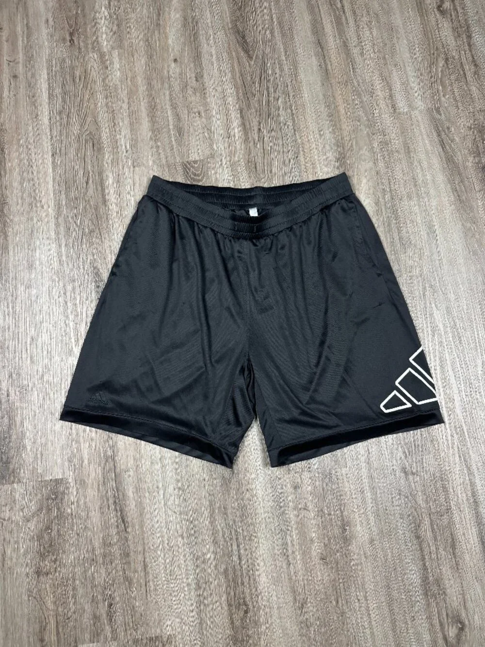 Adidas Big Logo Mens Basketball Shorts Black Mesh Athletic size 2XL
